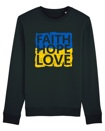 Faith Hope Love Ukraine Black