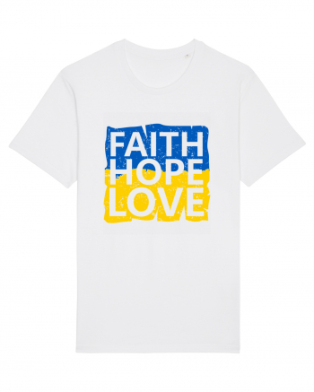 Faith Hope Love Ukraine White