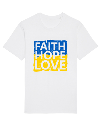 Faith Hope Love Ukraine White