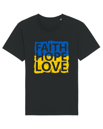 Faith Hope Love Ukraine Black