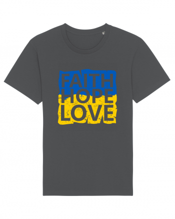 Faith Hope Love Ukraine Anthracite