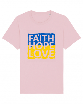 Faith Hope Love Ukraine Cotton Pink