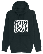 Faith Hope Love Hanorac cu fermoar Unisex Connector