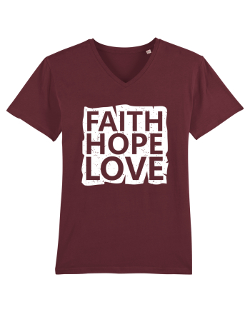 Faith Hope Love Burgundy