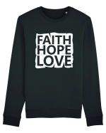 Faith Hope Love Bluză mânecă lungă Unisex Rise