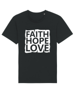 Faith Hope Love Tricou mânecă scurtă Unisex Rocker