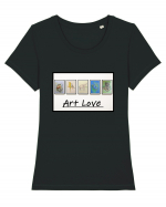 ART LOVE - iubire pentru artă Tricou mânecă scurtă guler larg fitted Damă Expresser