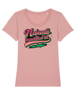 Nebună înaintea ta Tricou mânecă scurtă guler larg fitted Damă Expresser