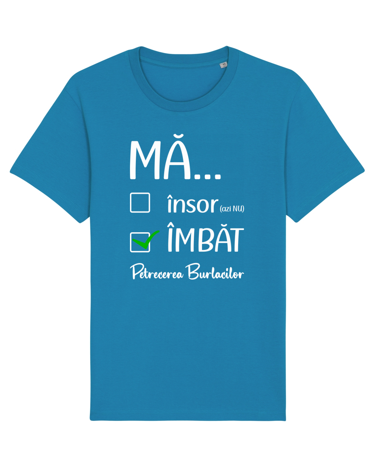 Tricou mânecă scurtă Unisex Rocker Azur