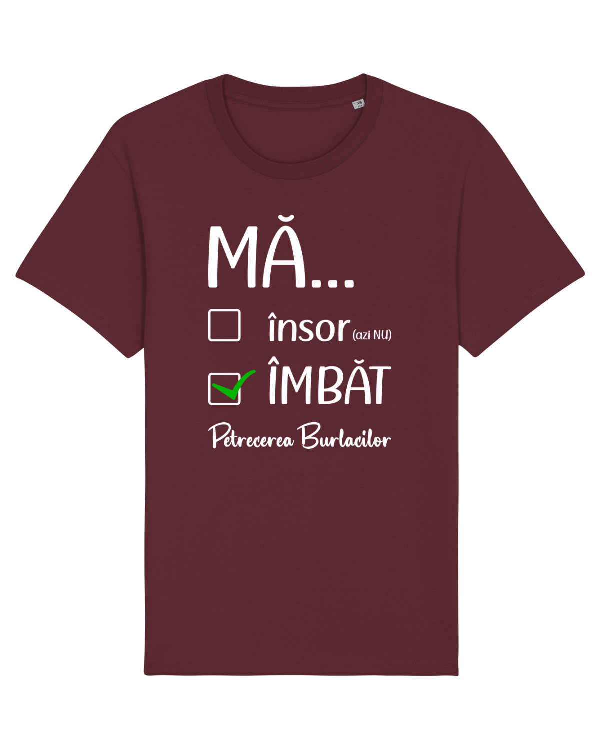 Tricou mânecă scurtă Unisex Rocker Burgundy