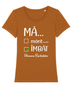 Mă mărit Tricou mânecă scurtă guler larg fitted Damă Expresser