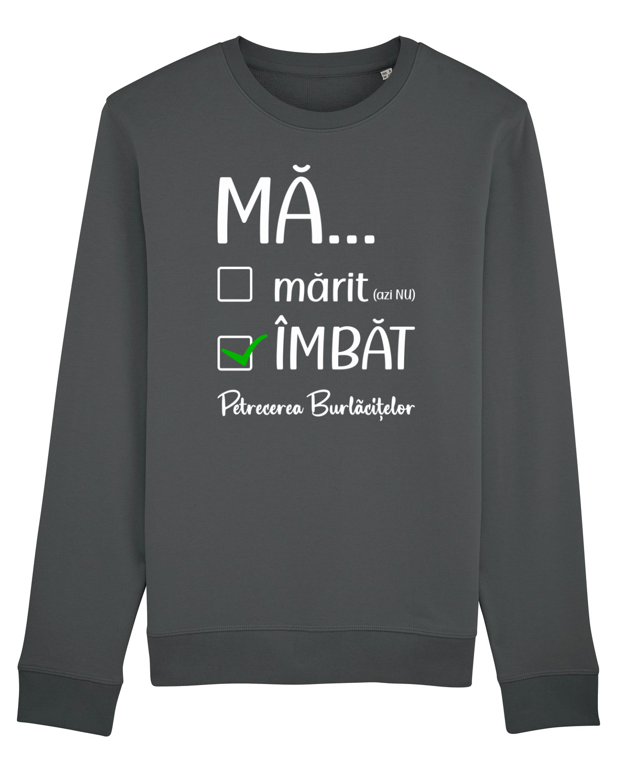 Bluză mânecă lungă Unisex Rise Anthracite