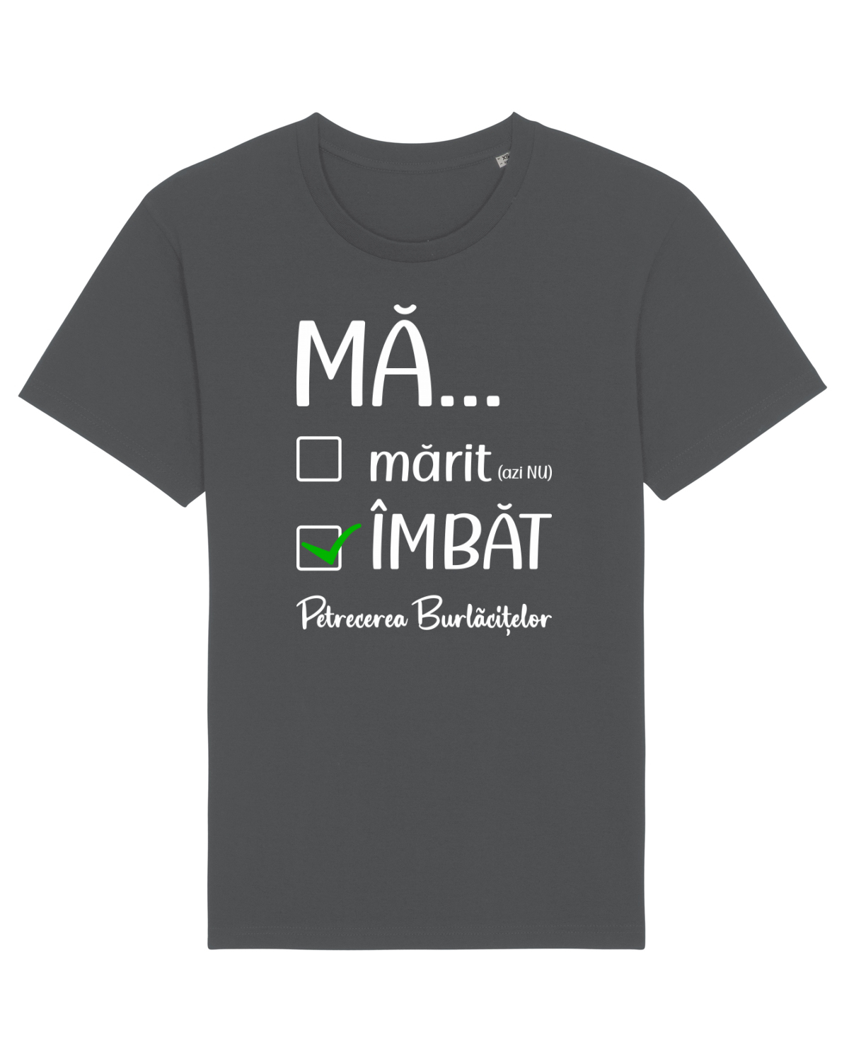 Tricou mânecă scurtă Unisex Rocker Anthracite