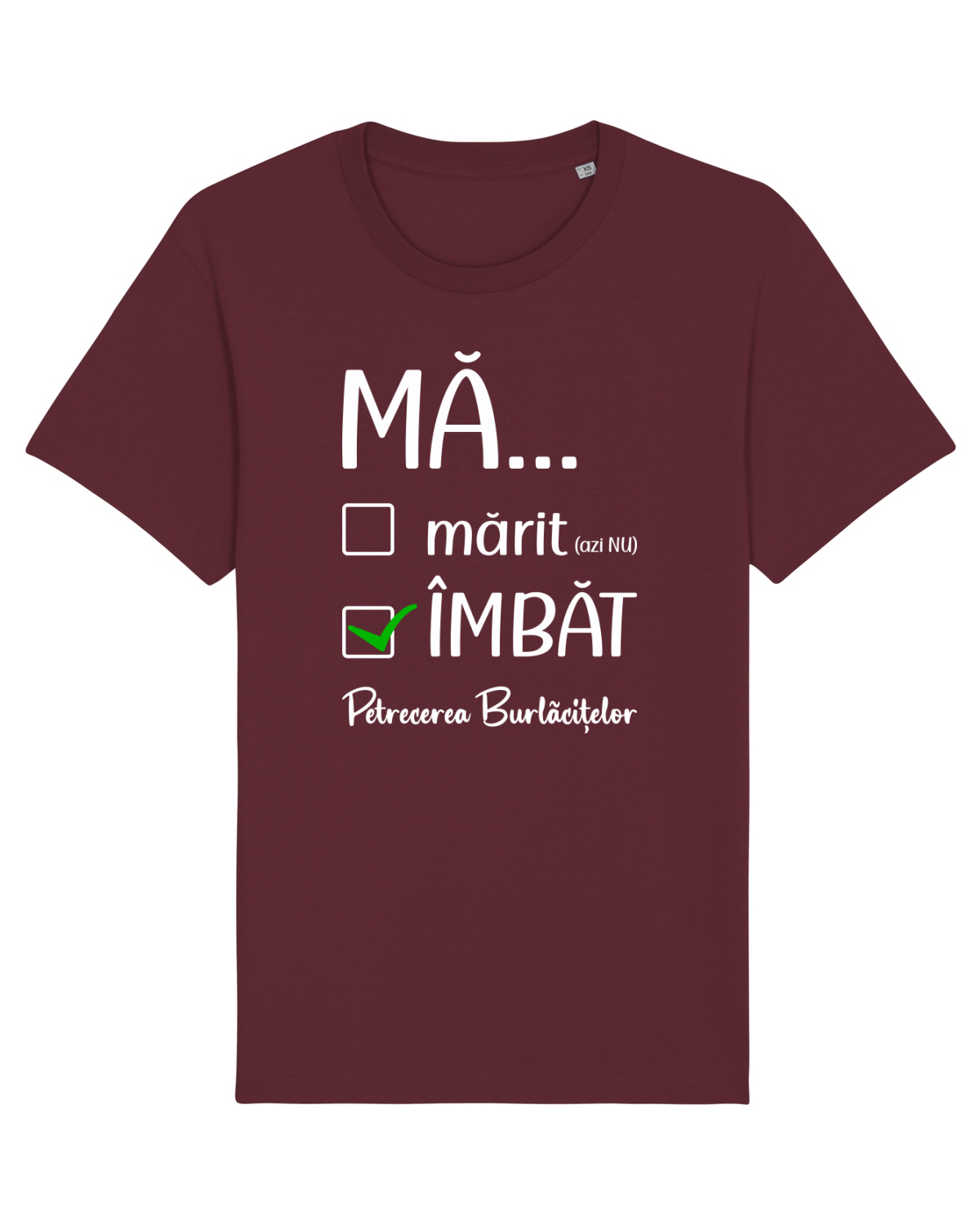 Tricou mânecă scurtă Unisex Rocker Burgundy
