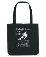 Bărbații beau din 2 motive Sacoșă textilă