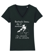 Bărbații beau din 2 motive Tricou mânecă scurtă guler V Damă Evoker