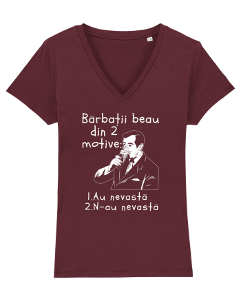 Bărbații beau din 2 motive Burgundy
