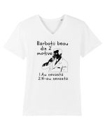 Bărbații beau din 2 motive Tricou mânecă scurtă guler V Bărbat Presenter
