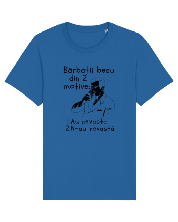 Bărbații beau din 2 motive Royal Blue
