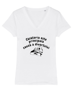 Căsătoria este principala cauză a divorțului Tricou mânecă scurtă guler V Damă Evoker