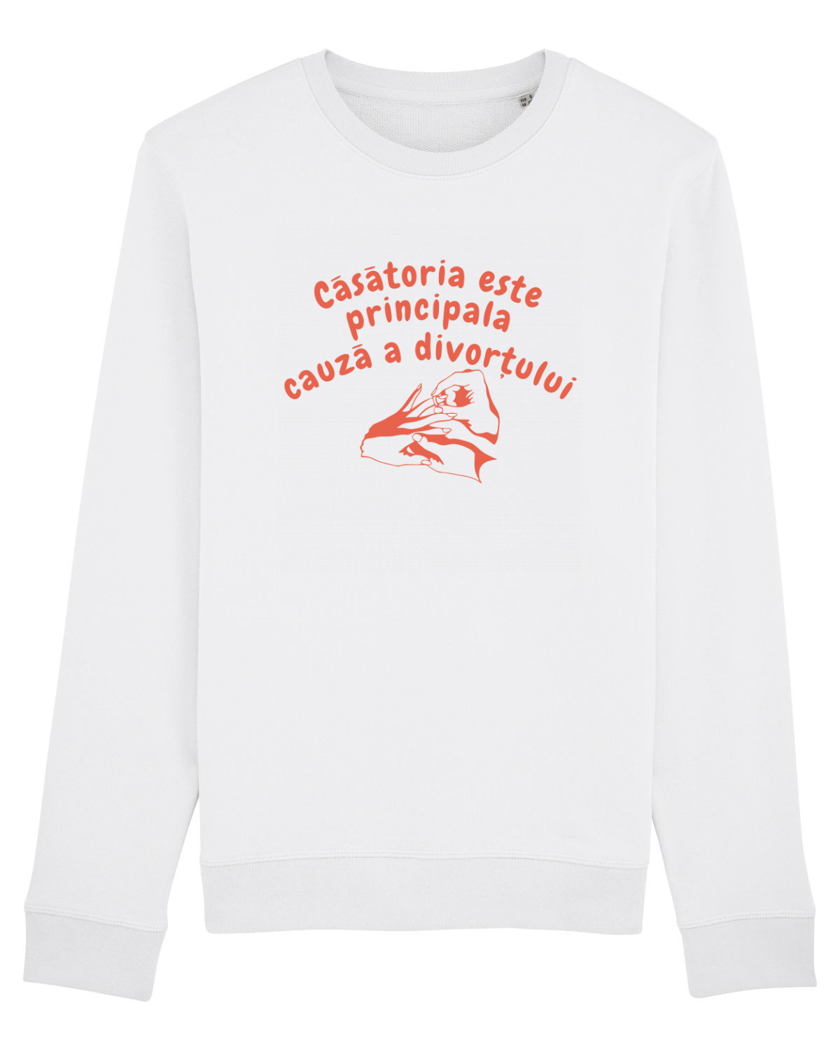 Bluză mânecă lungă Unisex Rise White