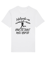 Inteligența mă urmărește mereu, dar eu sunt mai rapid Tricou mânecă scurtă Unisex Rocker