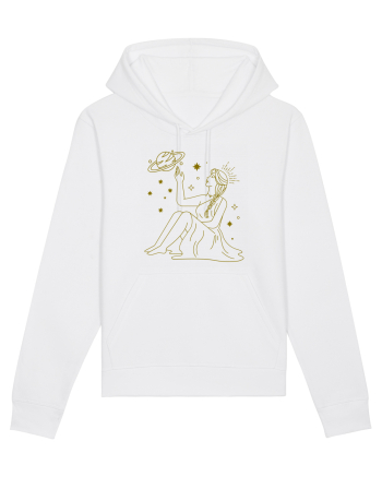 Saturn Planet Celestial Girl White