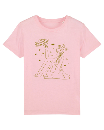 Saturn Planet Celestial Girl Cotton Pink