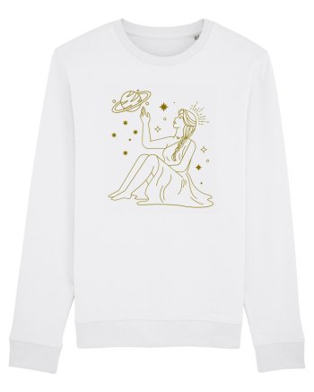 Saturn Planet Celestial Girl White