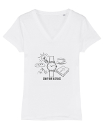 Count your blessings Tricou mânecă scurtă guler V Damă Evoker