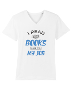 I Read Books Tricou mânecă scurtă guler V Bărbat Presenter