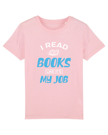 I Read Books - white Cotton Pink