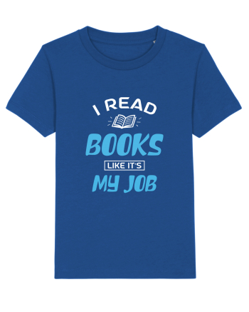 I Read Books - white Majorelle Blue
