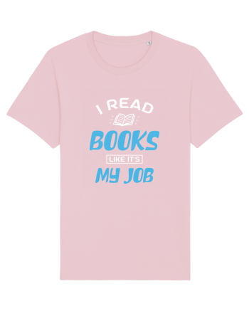 I Read Books - white Cotton Pink
