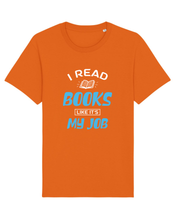 I Read Books - white Bright Orange