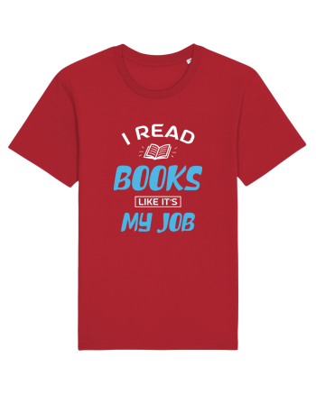 I Read Books - white Red