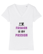 Fashion is My Passion - purple Tricou mânecă scurtă guler V Damă Evoker