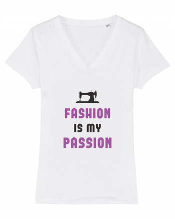 Fashion is My Passion - purple White