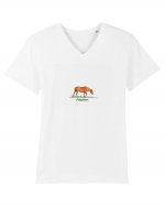 Freedom horse  Tricou mânecă scurtă guler V Bărbat Presenter