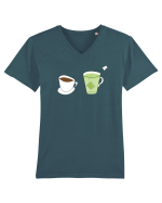 Coffee or tea? Tricou mânecă scurtă guler V Bărbat Presenter