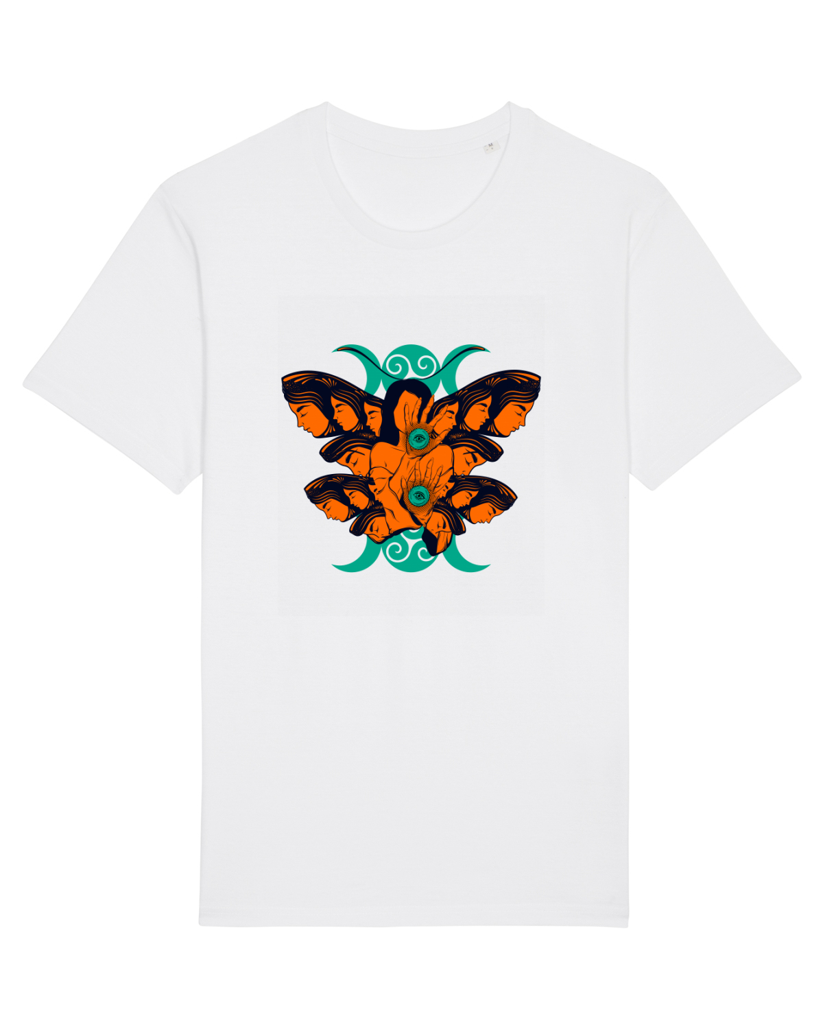 Tricou mânecă scurtă Unisex Rocker White