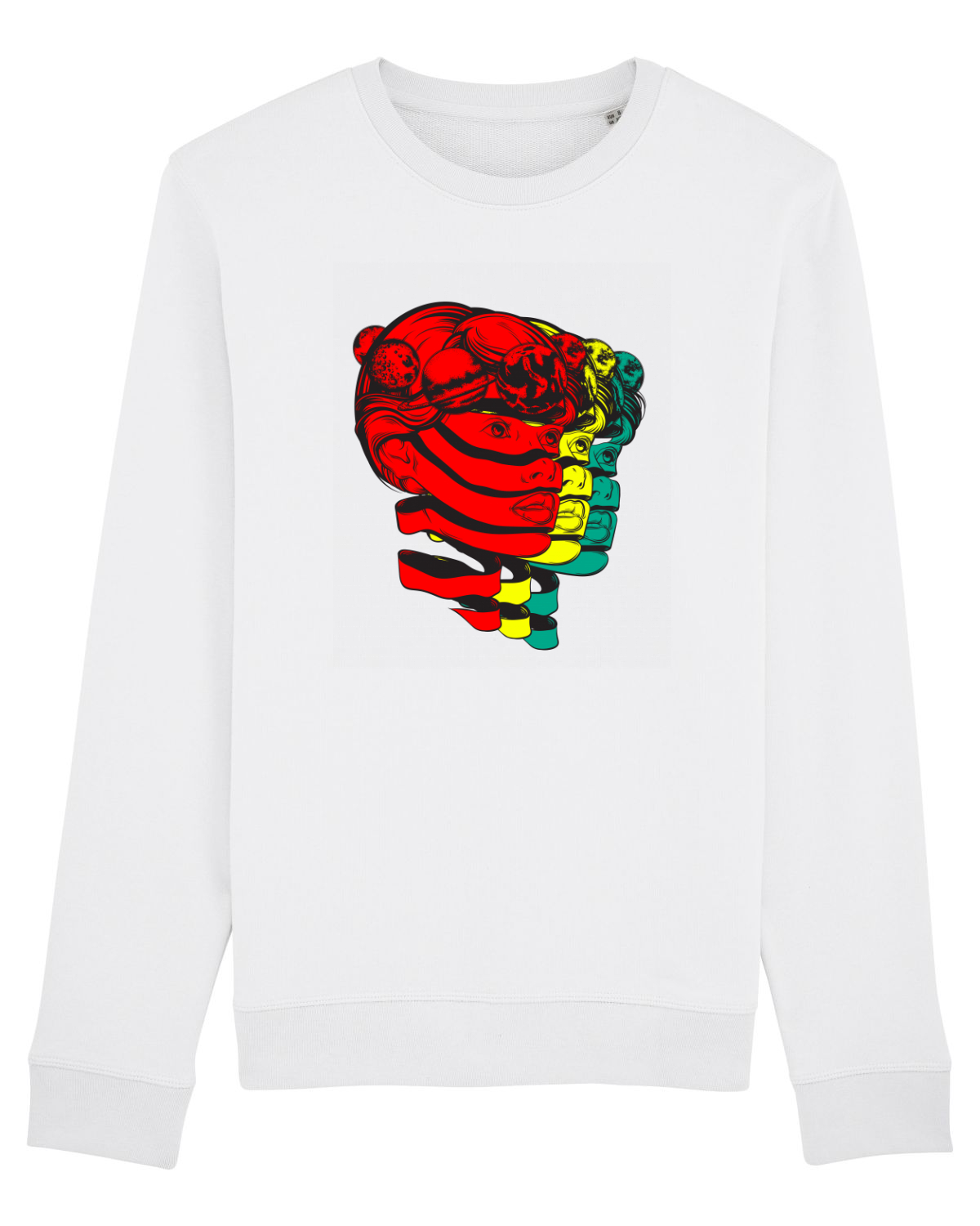 Bluză mânecă lungă Unisex Rise White