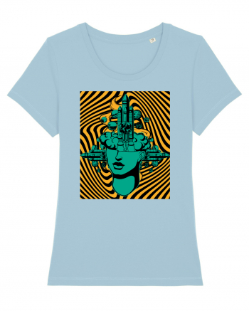 Surreal Woman Sky Blue