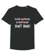 ...Sunt bine! Tricou mânecă scurtă guler larg Bărbat Skater