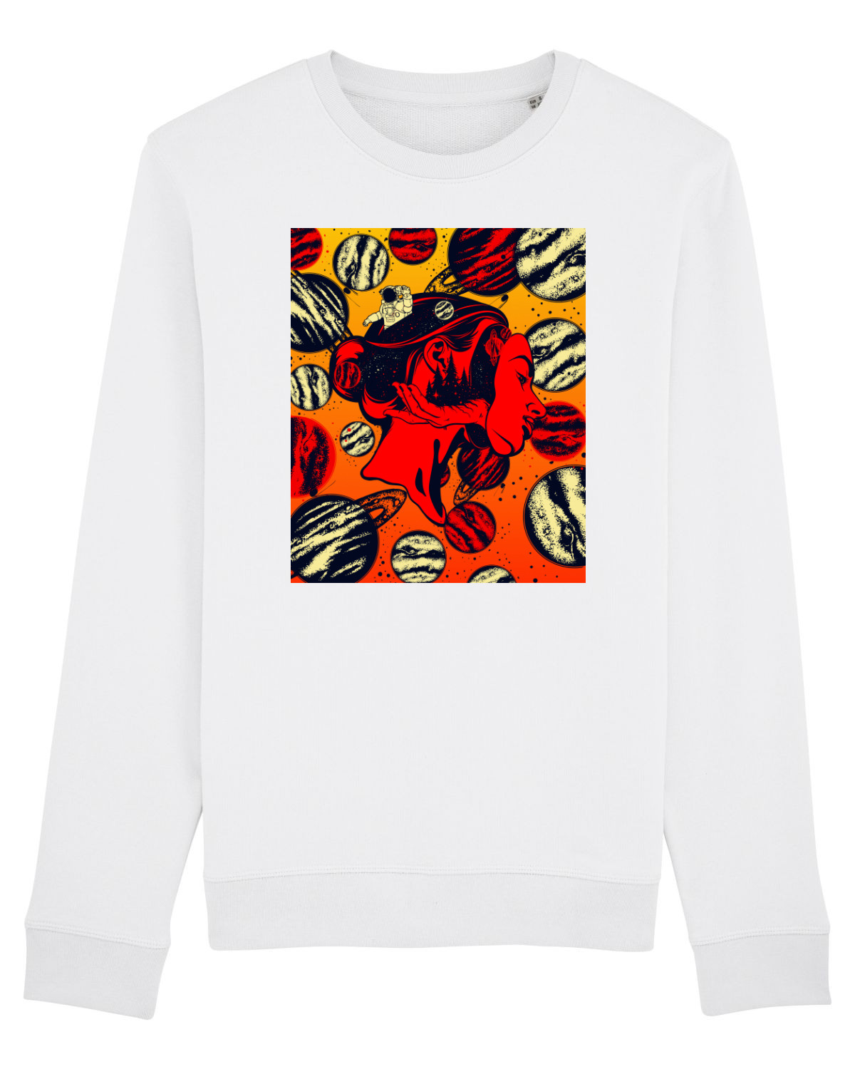 Bluză mânecă lungă Unisex Rise White