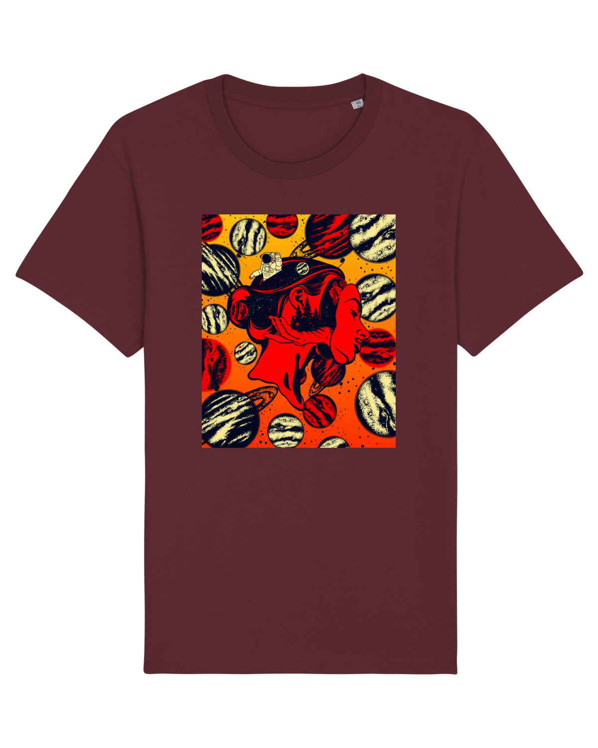 Tricou mânecă scurtă Unisex Rocker Burgundy