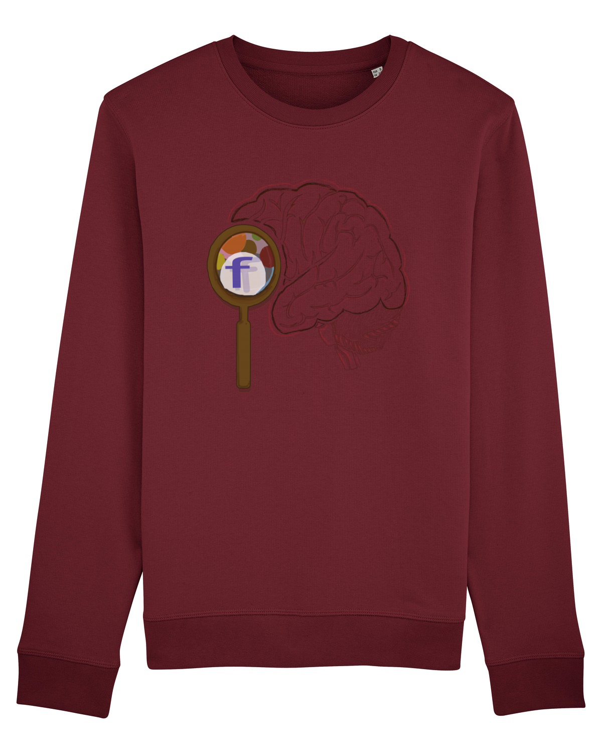 Bluză mânecă lungă Unisex Rise Burgundy