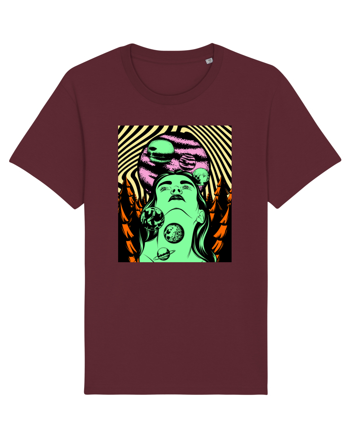 Tricou mânecă scurtă Unisex Rocker Burgundy