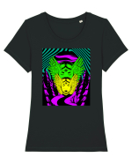 Surreal Woman Tricou mânecă scurtă guler larg fitted Damă Expresser