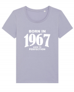 BORN IN 1967 Tricou mânecă scurtă guler larg fitted Damă Expresser